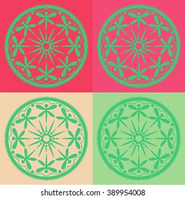 Round vector ornament Mandala. Traditional orient symbol. 