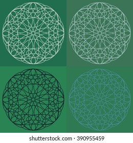 Round vector ornament Mandala. Traditional orient symbol. 