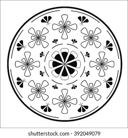  Round vector ornament Mandala. Traditional orient symbol. 