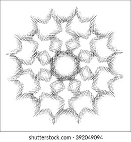  Round vector ornament Mandala. Traditional orient symbol. 