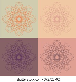  Round vector ornament Mandala. Traditional orient symbol. 