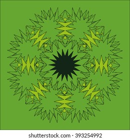 Round vector ornament Mandala. Traditional orient symbol. 