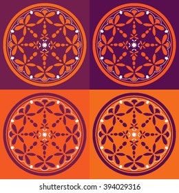 Round vector ornament Mandala. Traditional orient symbol. 