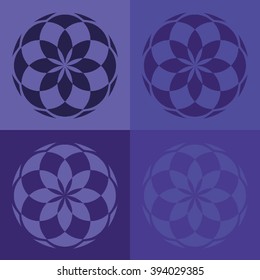 Round vector ornament Mandala. Traditional orient symbol. 