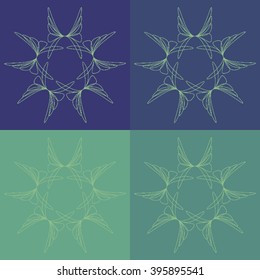 Round vector ornament Mandala. Traditional orient symbol. 