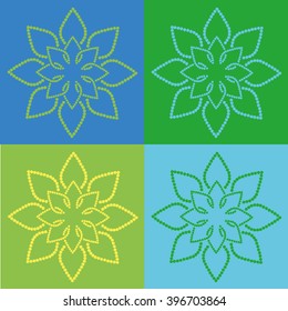 Round vector ornament Mandala. Traditional orient symbol. 