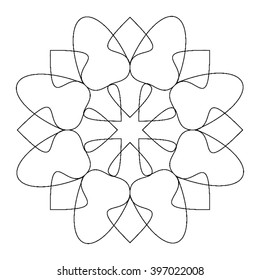 Round vector ornament Mandala. Traditional orient symbol. 