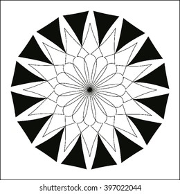 Round vector ornament Mandala. Traditional orient symbol. 