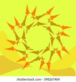 Round vector ornament Mandala. Traditional orient symbol. 