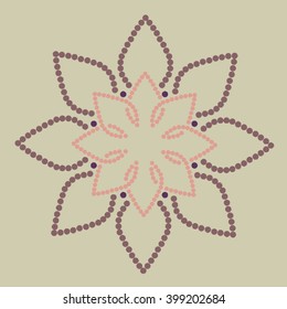 Round vector ornament Mandala. Traditional orient symbol. 