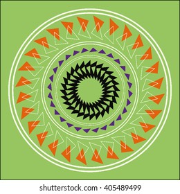 Round vector ornament Mandala. Traditional orient symbol. 