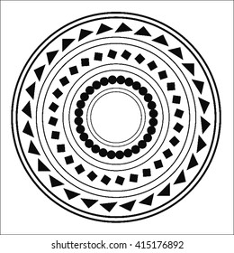 Round vector ornament Mandala. Traditional orient symbol. Print