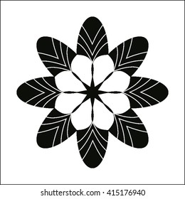Round vector ornament Mandala. Traditional orient symbol. Print