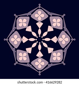 Round vector ornament Mandala. Traditional orient symbol. 