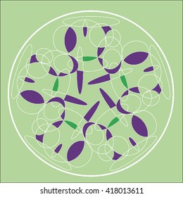 Round vector ornament Mandala. Traditional orient symbol. 