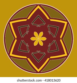 Round vector ornament Mandala. Traditional orient symbol. 