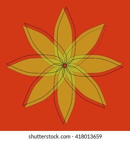 Round vector ornament Mandala. Traditional orient symbol. 