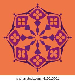 Round vector ornament Mandala. Traditional orient symbol. 