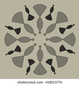 Round vector ornament Mandala. Traditional orient symbol. 
