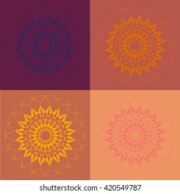 Round vector ornament Mandala. Traditional orient symbol. 