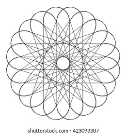 Round vector ornament Mandala. Traditional orient symbol. 