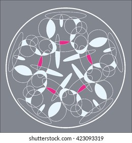 Round vector ornament Mandala. Traditional orient symbol. 