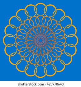  Round vector ornament Mandala. Traditional orient symbol. 
