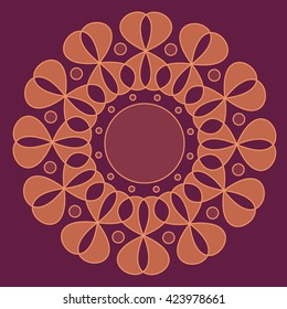  Round vector ornament Mandala. Traditional orient symbol. 