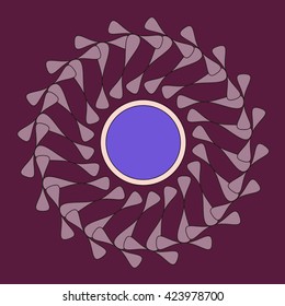  Round vector ornament Mandala. Traditional orient symbol. 