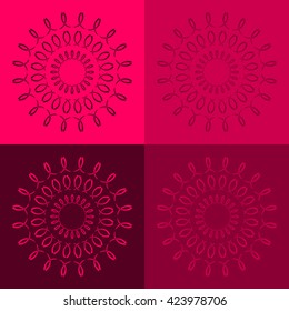  Round vector ornament Mandala. Traditional orient symbol. 