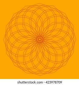 Round vector ornament Mandala. Traditional orient symbol. 