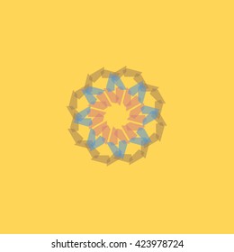  Round vector ornament Mandala. Traditional orient symbol. 