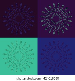 Round vector ornament Mandala. Traditional orient symbol. 