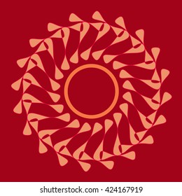 Round vector ornament Mandala. Traditional orient symbol. 