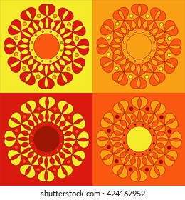 Round vector ornament Mandala. Traditional orient symbol. 