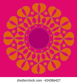 Round vector ornament Mandala. Traditional orient symbol. 