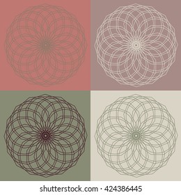 Round vector ornament Mandala. Traditional orient symbol. 