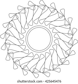 Round vector ornament Mandala. Traditional orient symbol. 