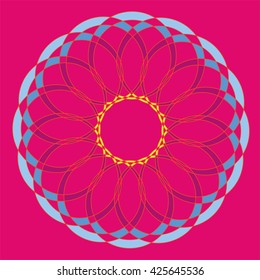 Round vector ornament Mandala. Traditional orient symbol. 