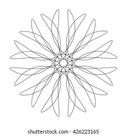 Round vector ornament Mandala. Traditional orient symbol. 