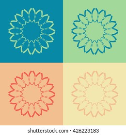 Round vector ornament Mandala. Traditional orient symbol. 