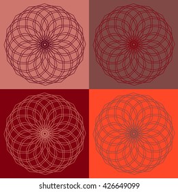 Round vector ornament Mandala. Traditional orient symbol. 