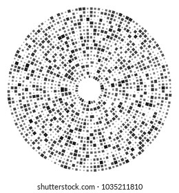 Round vector random pattern with squares.