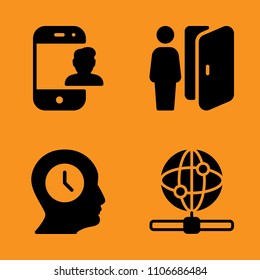 round, vector, shape and female icons set. Vector illustration for web and design