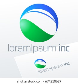 Round vector sign. Colorful logo for Ecology, Pharmacy, Medicine activity.