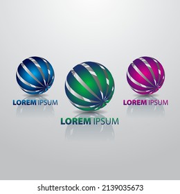 Round vector sign. Logo for Business, Technology and Corporation.