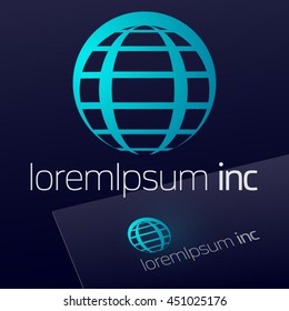 Round vector sign. Logo for Business, Technology, Corporation.