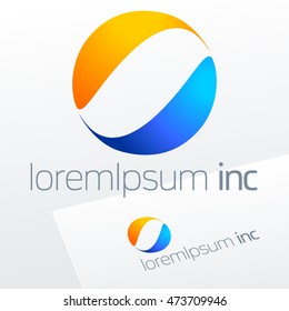 Round vector sign. Logo for Business, Tourism, Travel