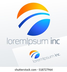 Round vector sign. Logo for Business, Tourism, Travel