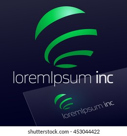 Round vector sign. Logo for Cosmetic, Pharmacy, Ecology and Medicine activity